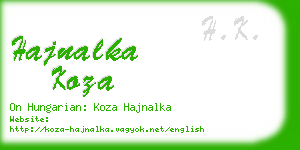 hajnalka koza business card